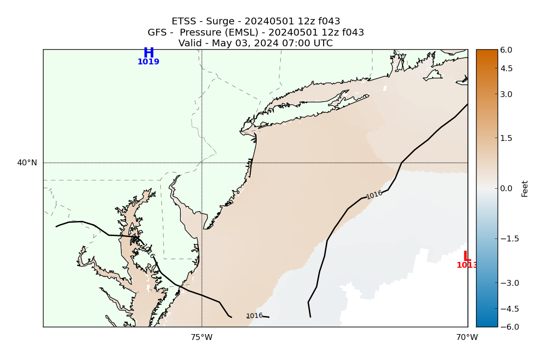 ETSS 43 Hour Storm Surge image (ft)