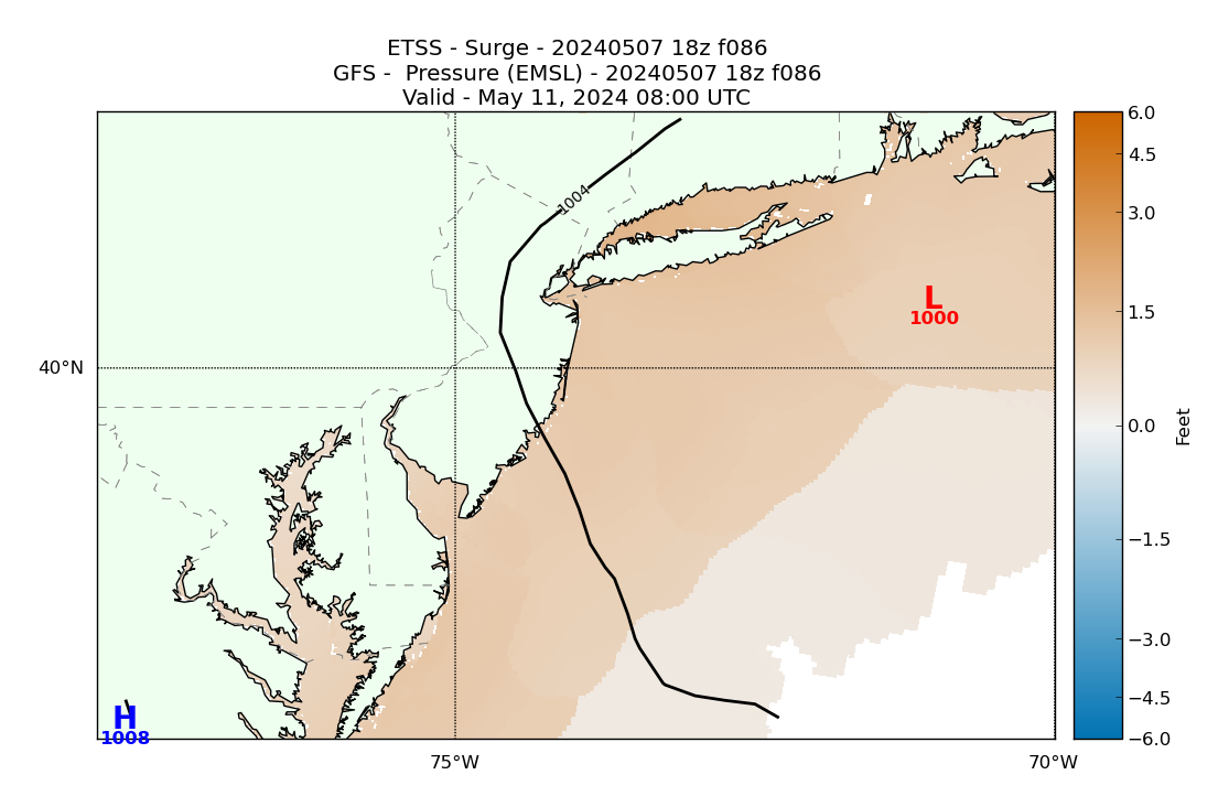 ETSS 86 Hour Storm Surge image (ft)
