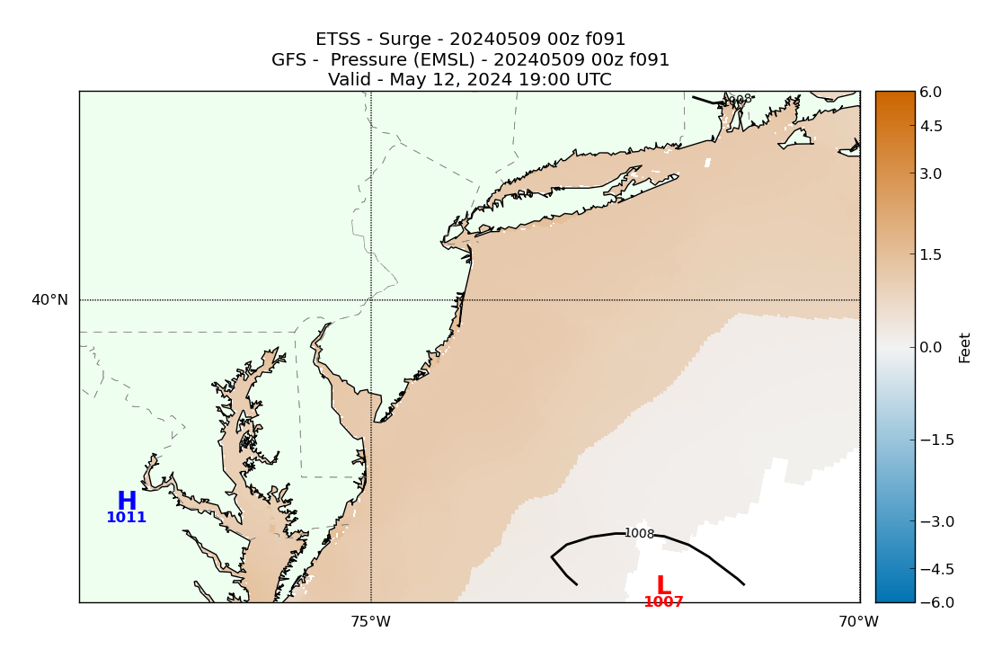 ETSS 91 Hour Storm Surge image (ft)