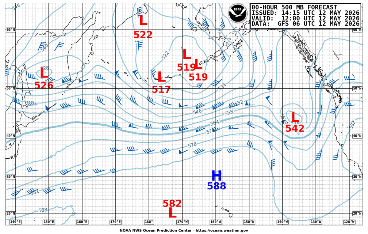 North Pacific 500 MB Analysis