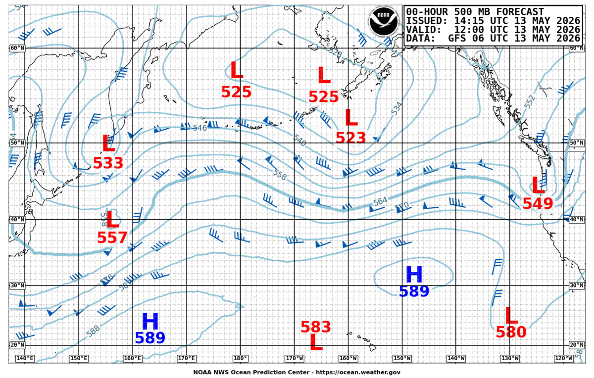 North Pacific 500 MB Analysis