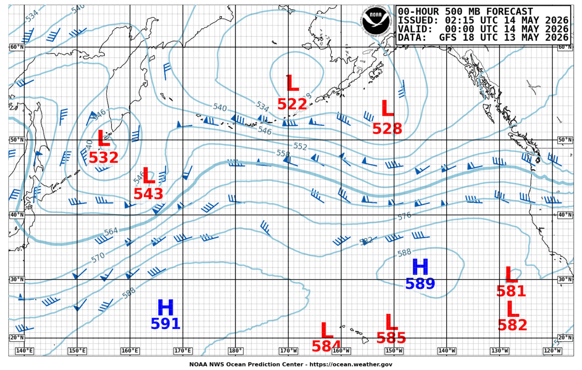 North Pacific 500 MB Analysis
