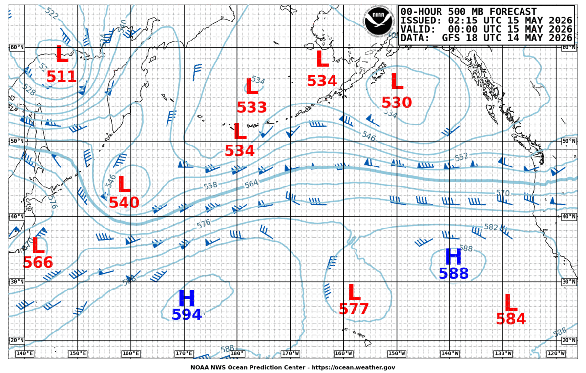 North Pacific 500 MB Analysis