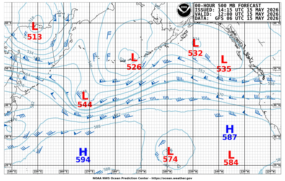 North Pacific 500 MB Analysis
