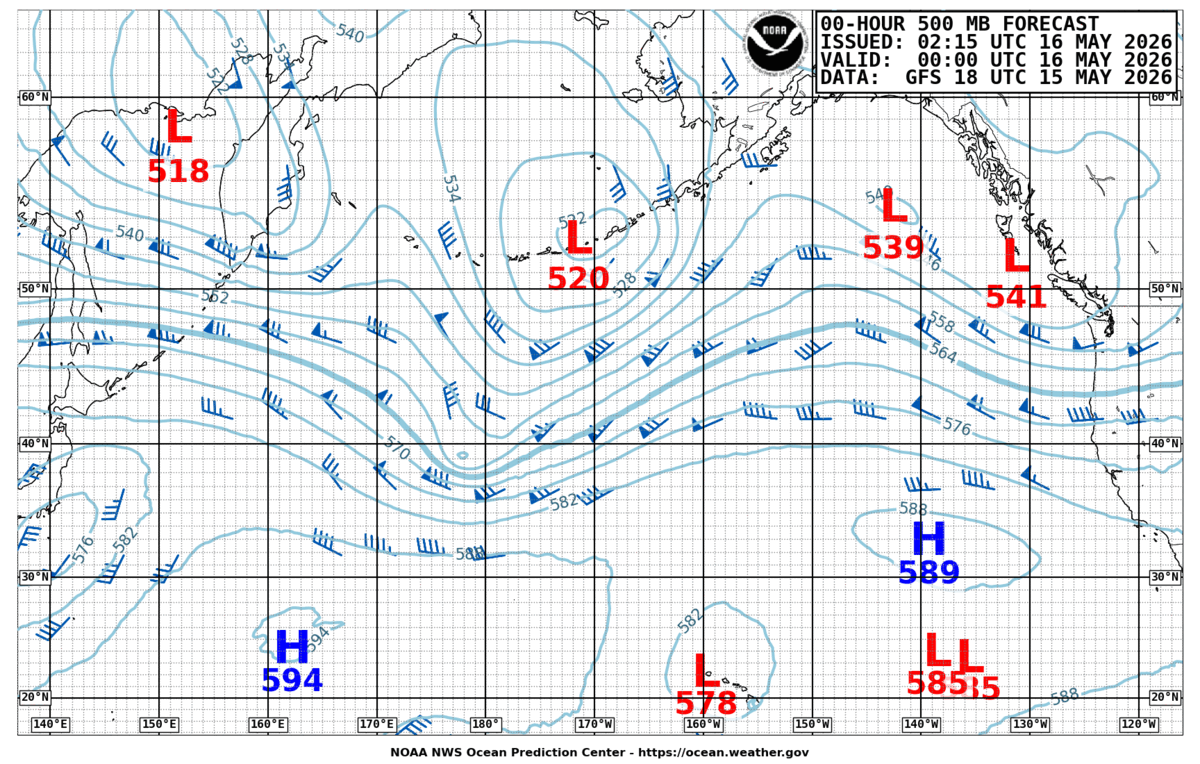 North Pacific 500 MB Analysis