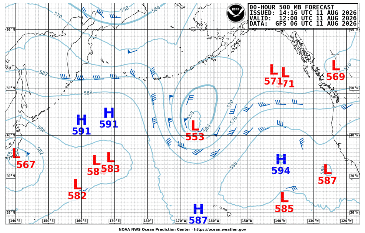 North Pacific 500 MB Analysis