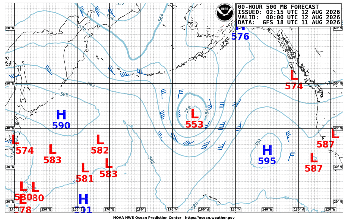 North Pacific 500 MB Analysis