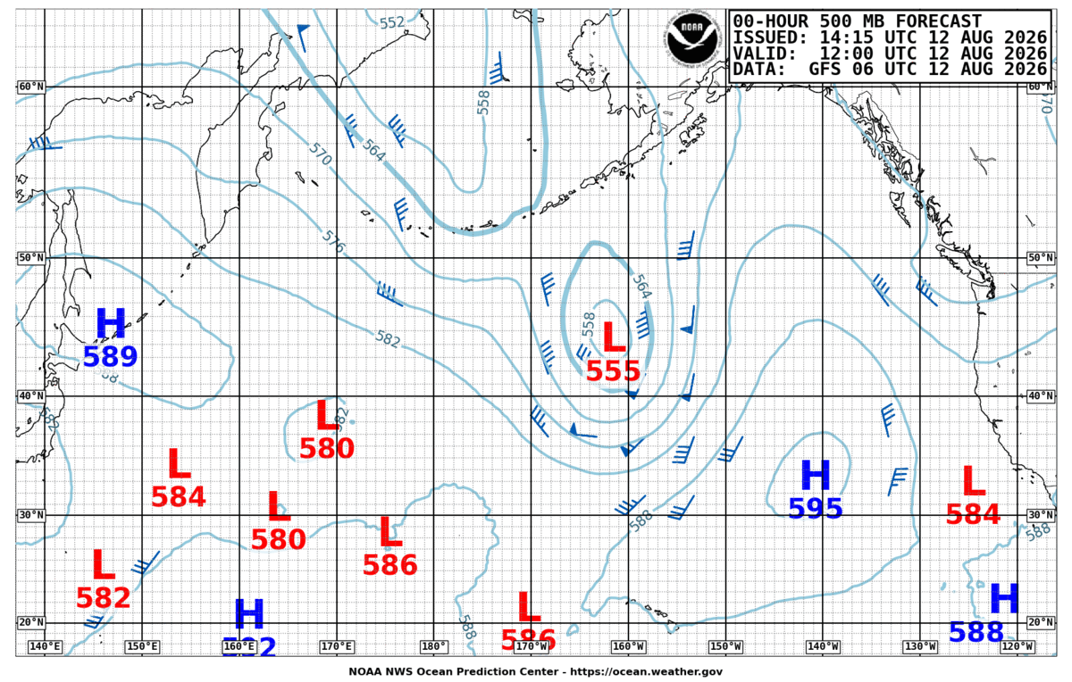 North Pacific 500 MB Analysis