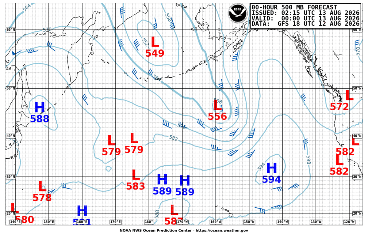 North Pacific 500 MB Analysis