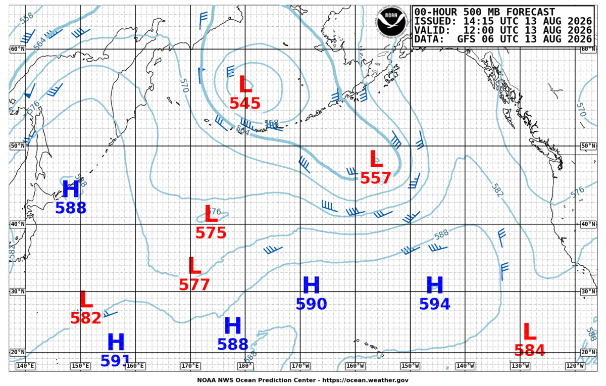 North Pacific 500 MB Analysis