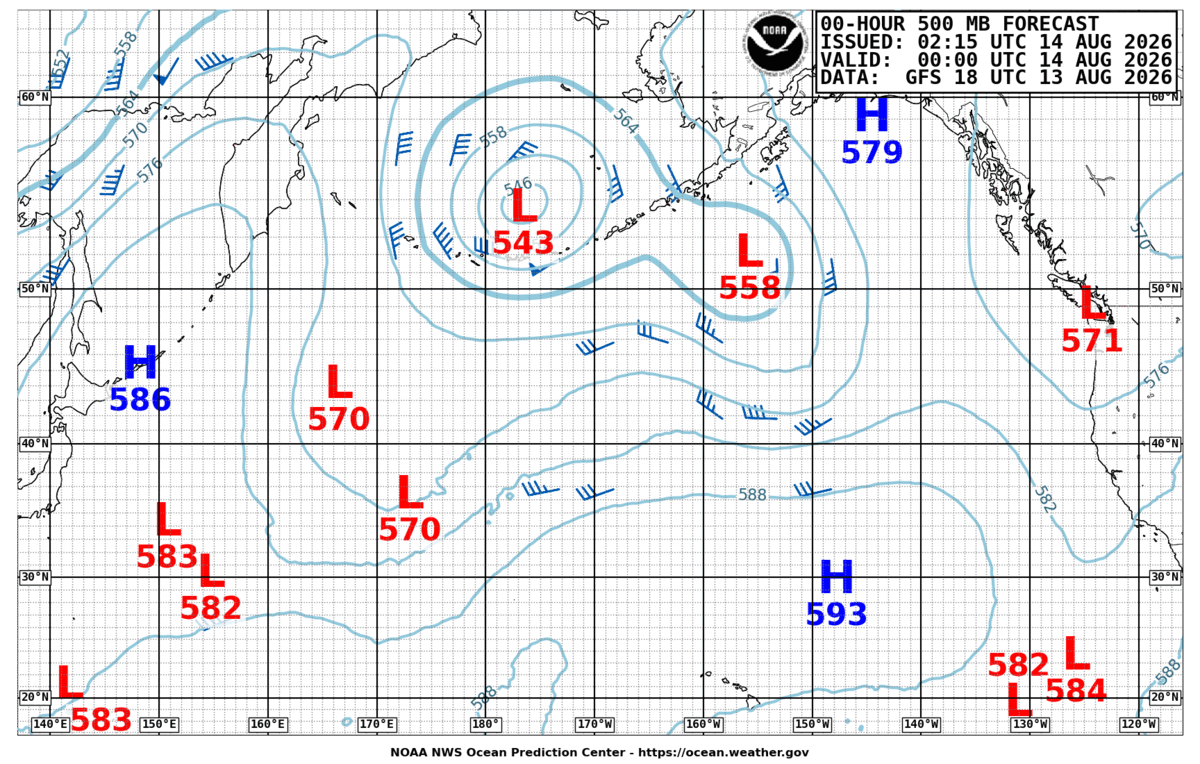 North Pacific 500 MB Analysis