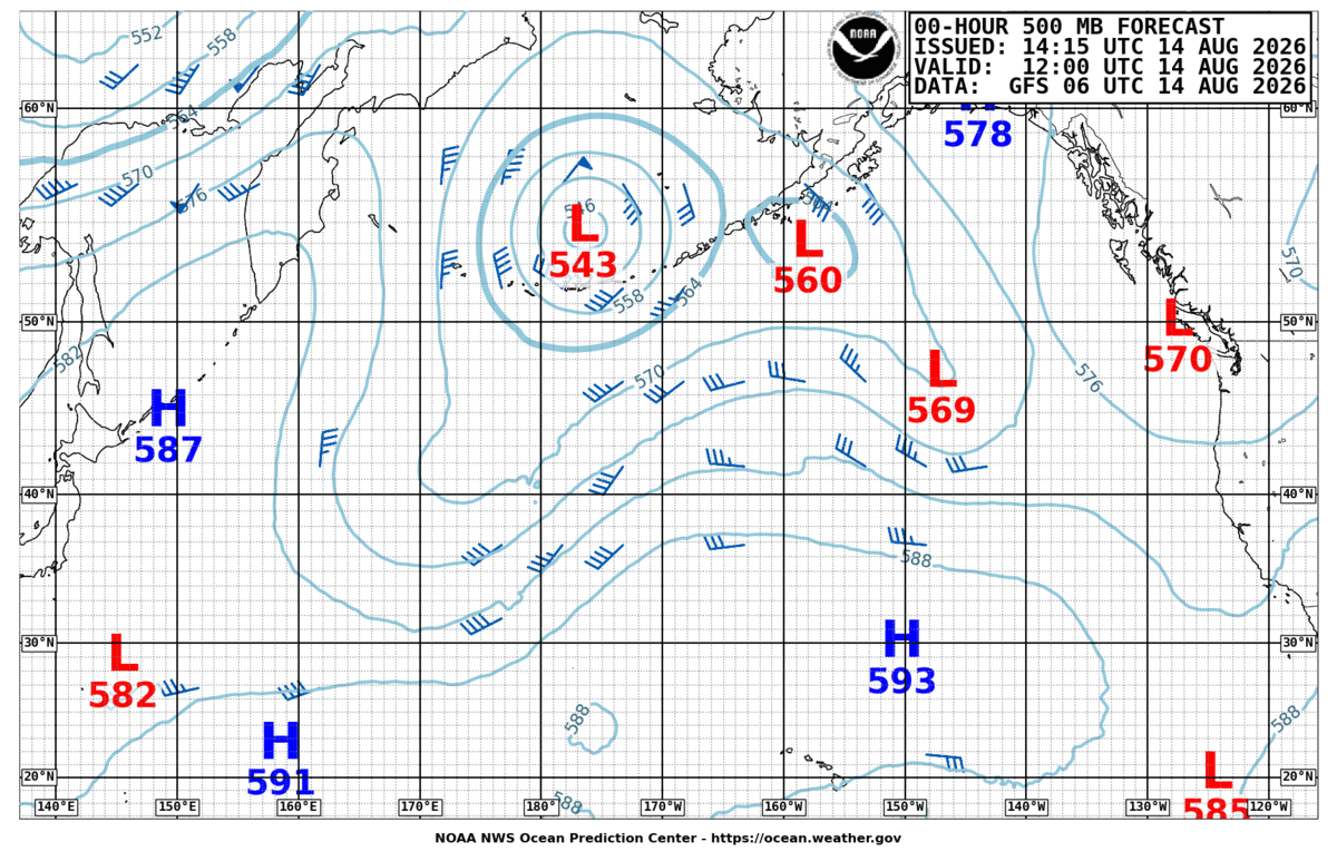 North Pacific 500 MB Analysis