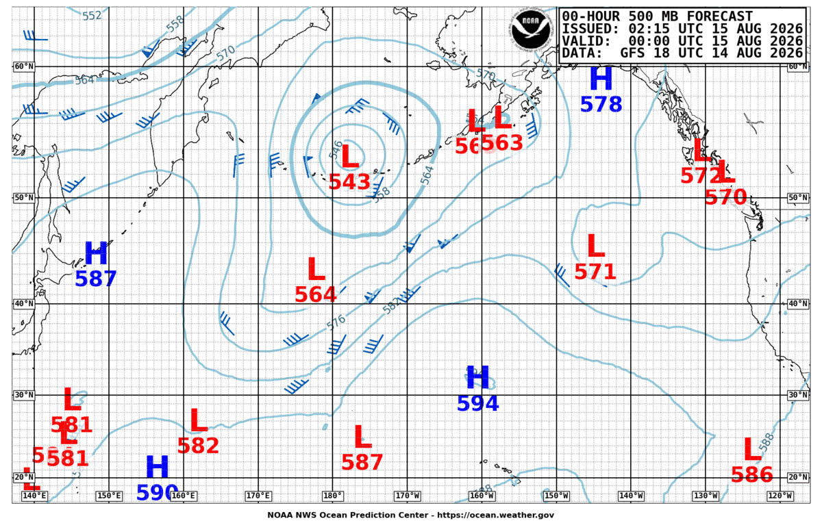 North Pacific 500 MB Analysis
