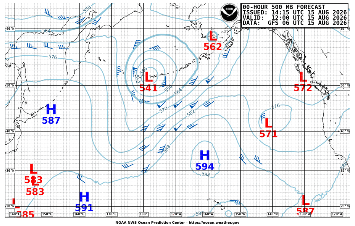 North Pacific 500 MB Analysis
