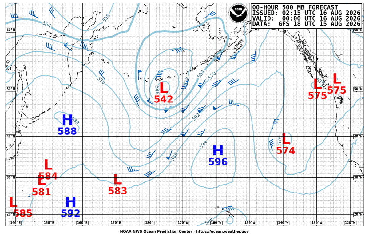 North Pacific 500 MB Analysis