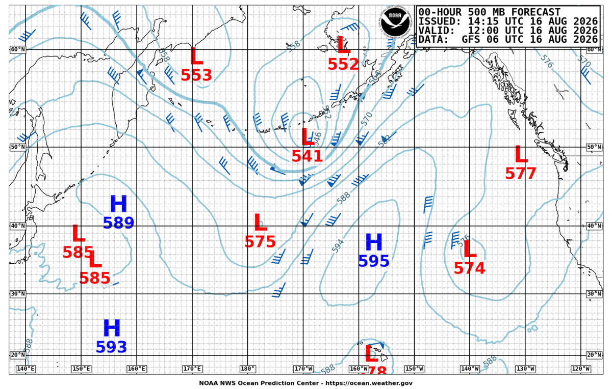 North Pacific 500 MB Analysis