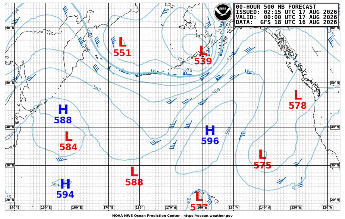 North Pacific 500 MB Analysis