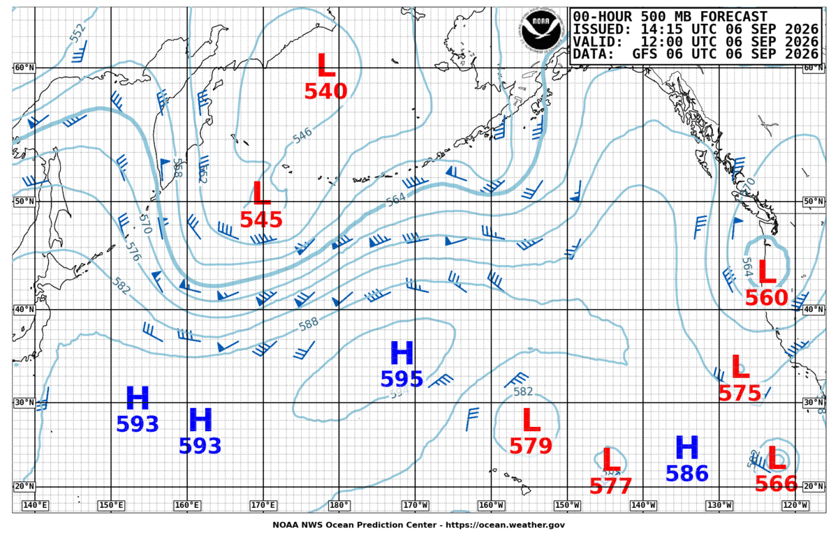 North Pacific 500 MB Analysis
