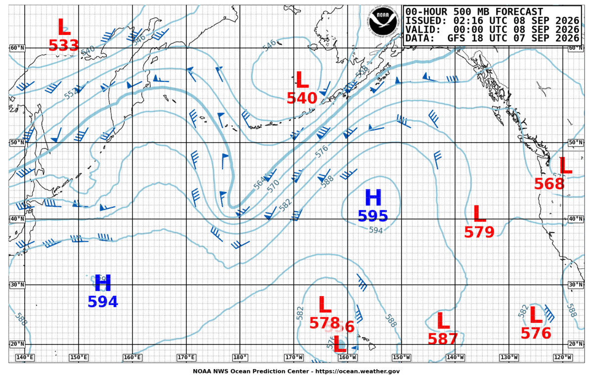 North Pacific 500 MB Analysis