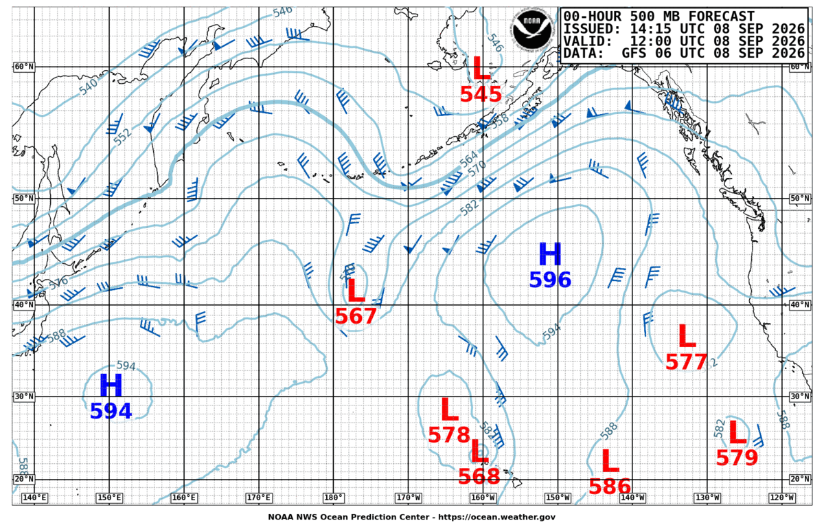 North Pacific 500 MB Analysis