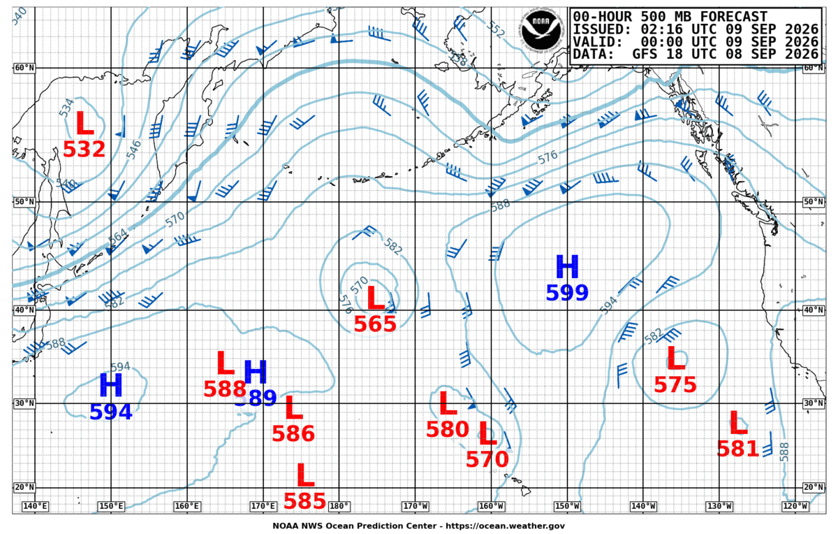 North Pacific 500 MB Analysis