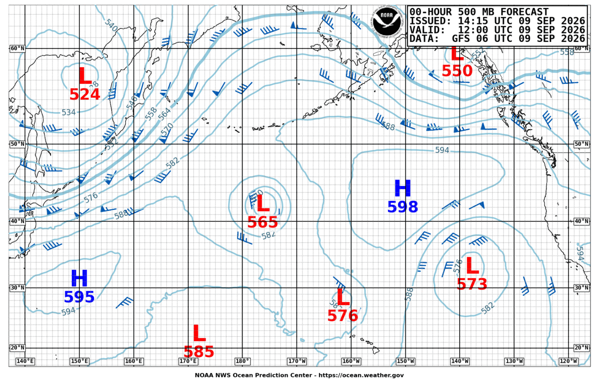 North Pacific 500 MB Analysis