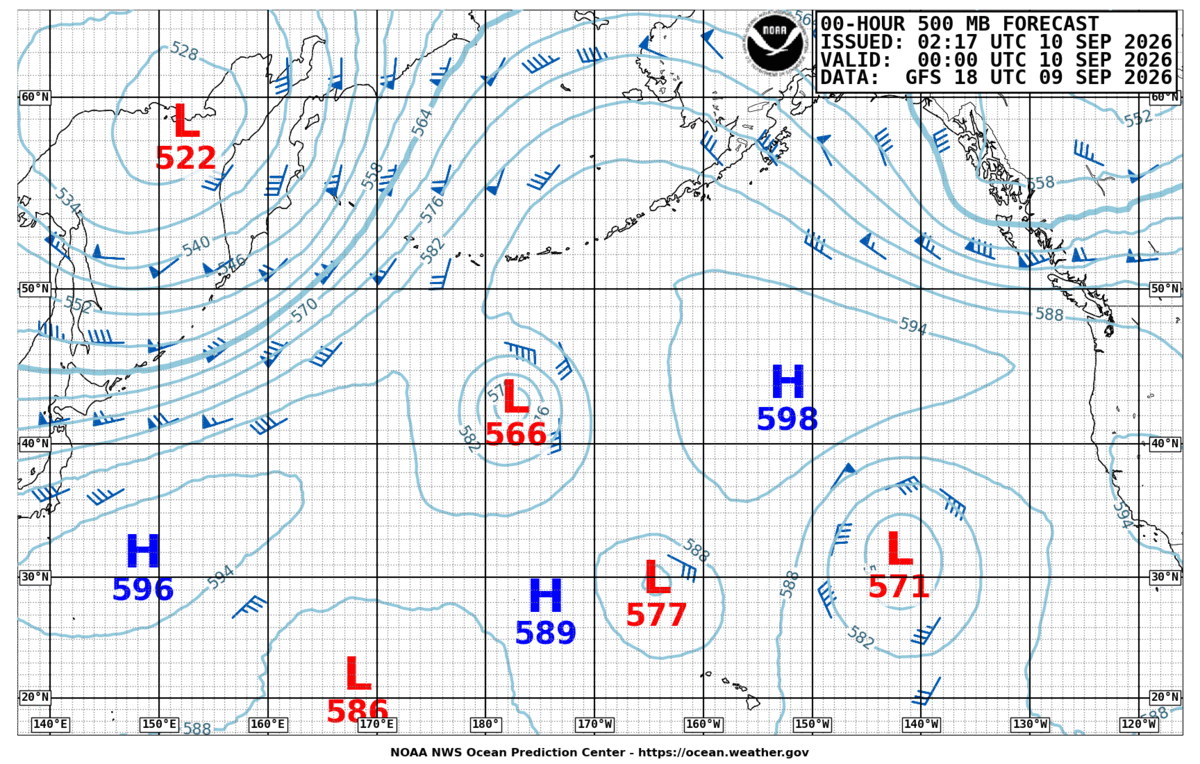 North Pacific 500 MB Analysis