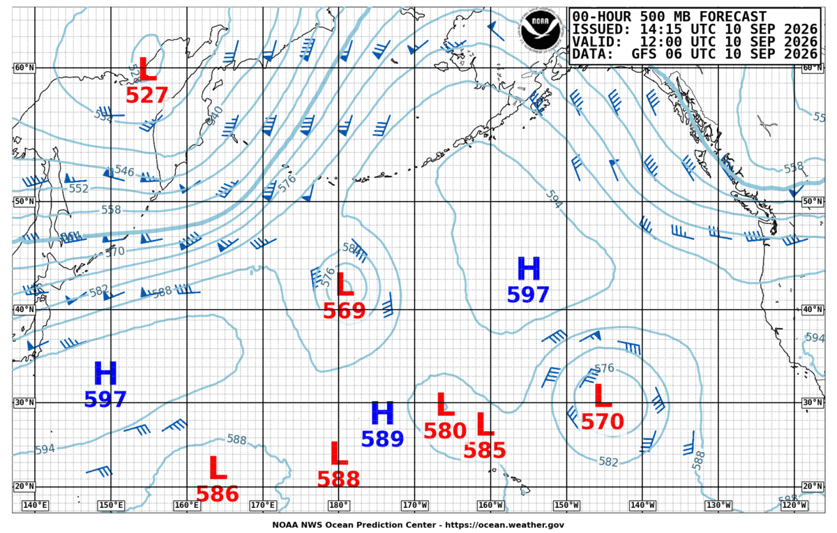 North Pacific 500 MB Analysis