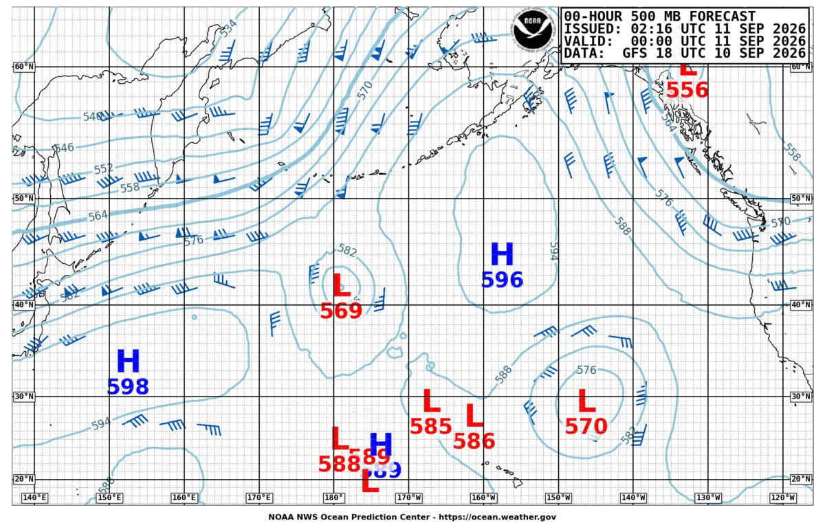North Pacific 500 MB Analysis