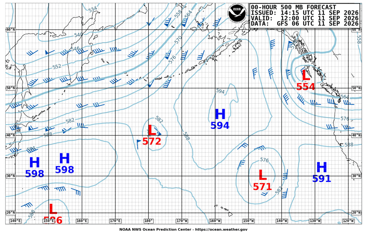 North Pacific 500 MB Analysis