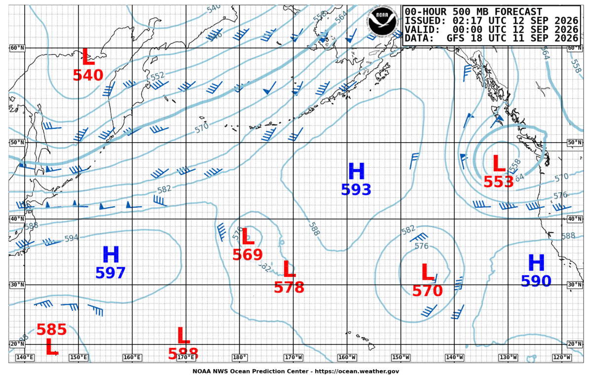 North Pacific 500 MB Analysis