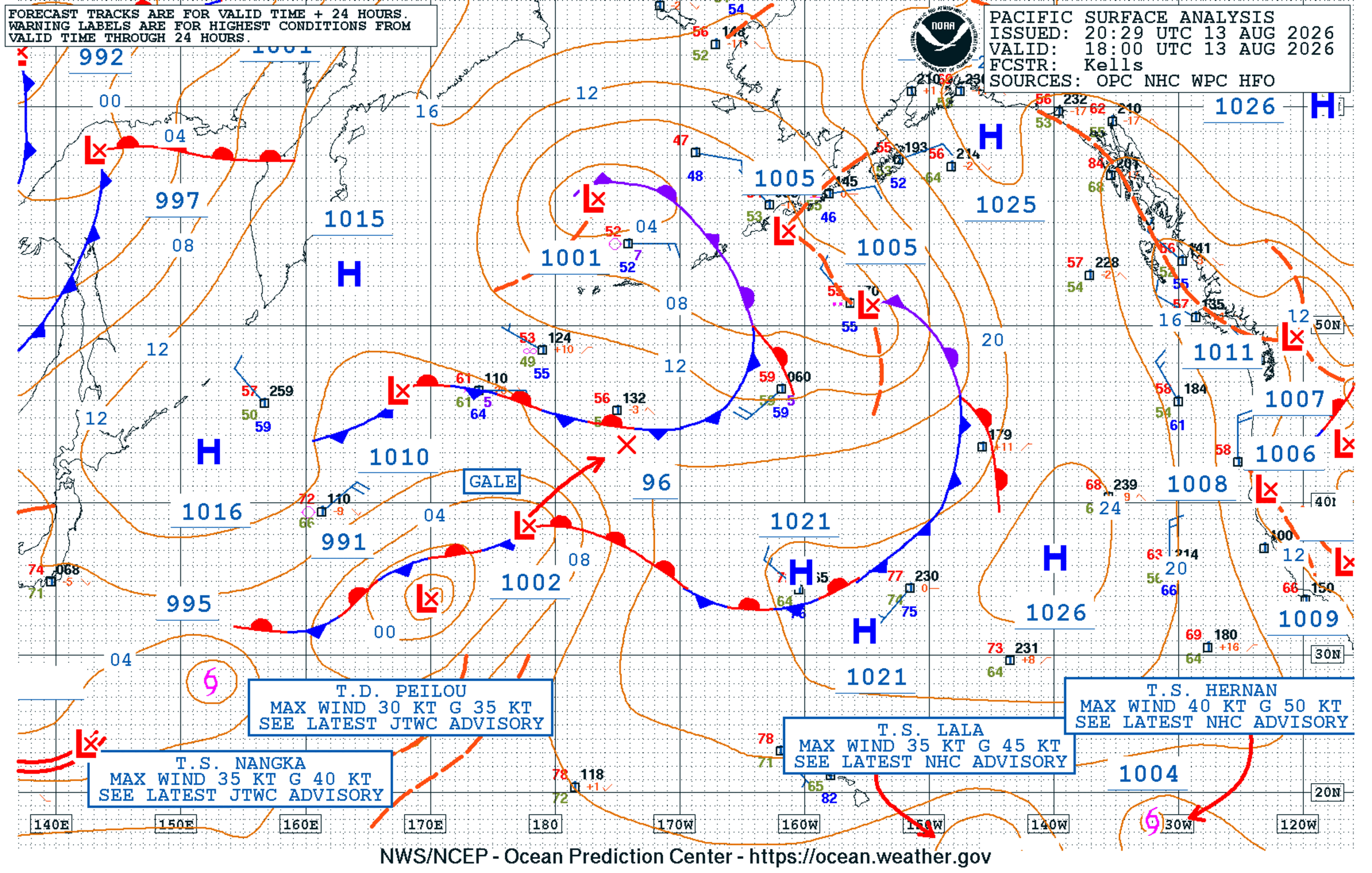 North Pacific Surface Analysis