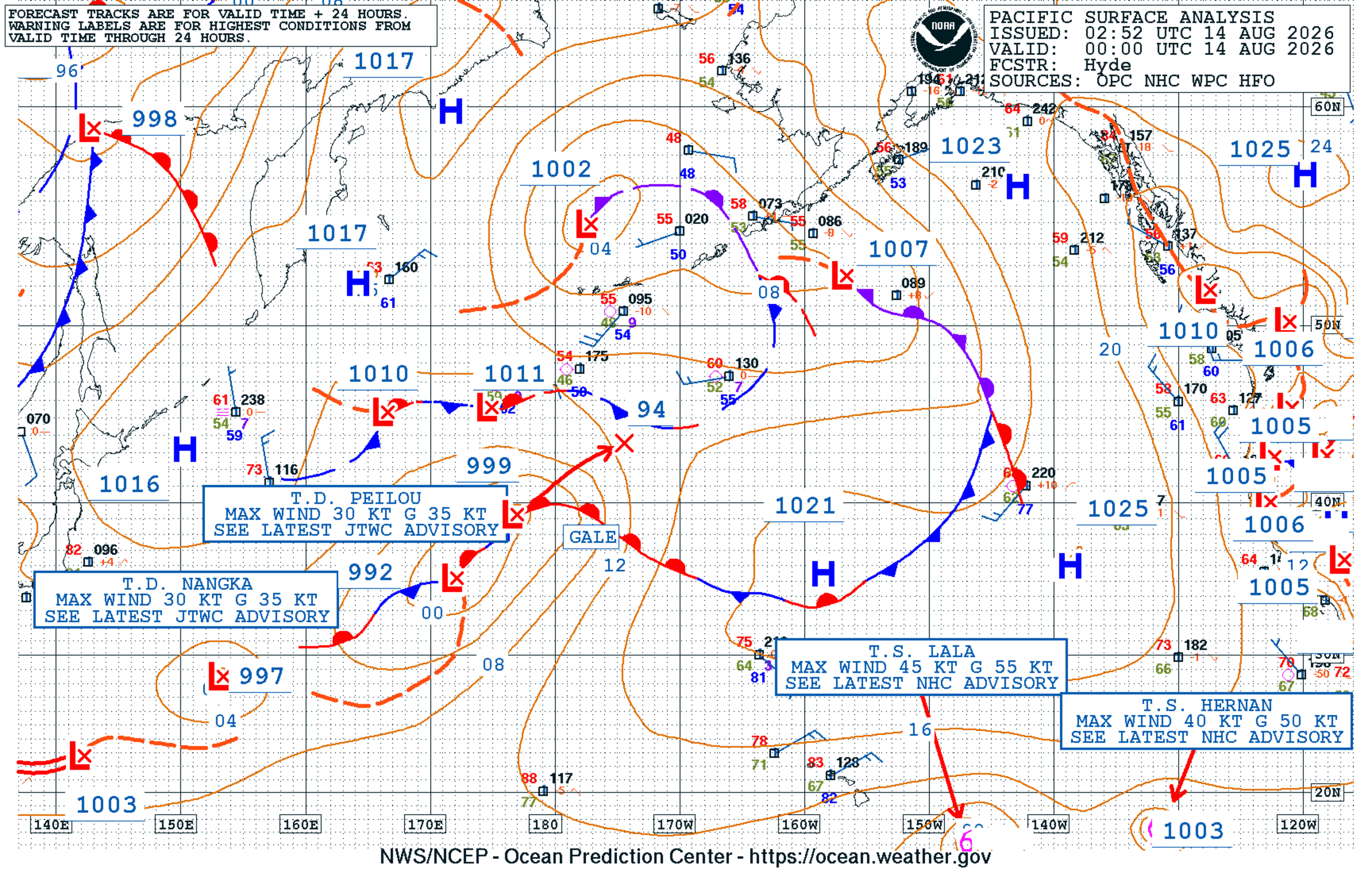 North Pacific Surface Analysis