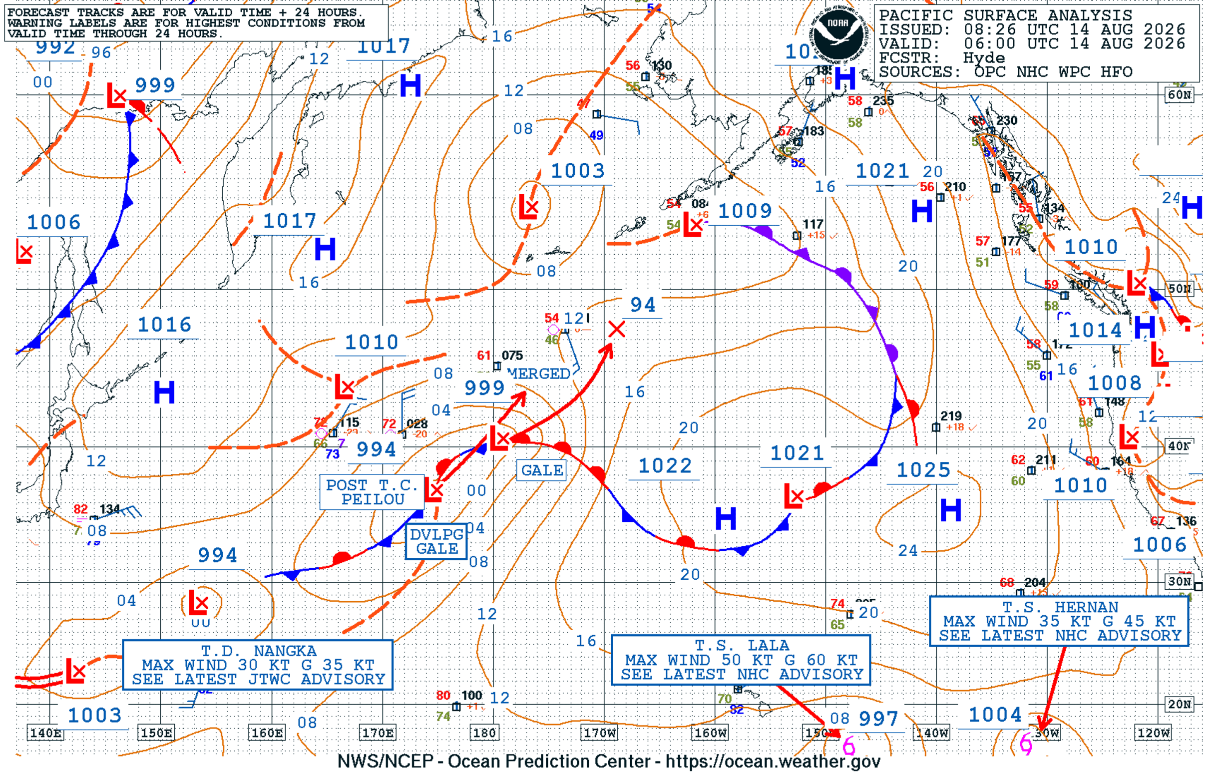North Pacific Surface Analysis