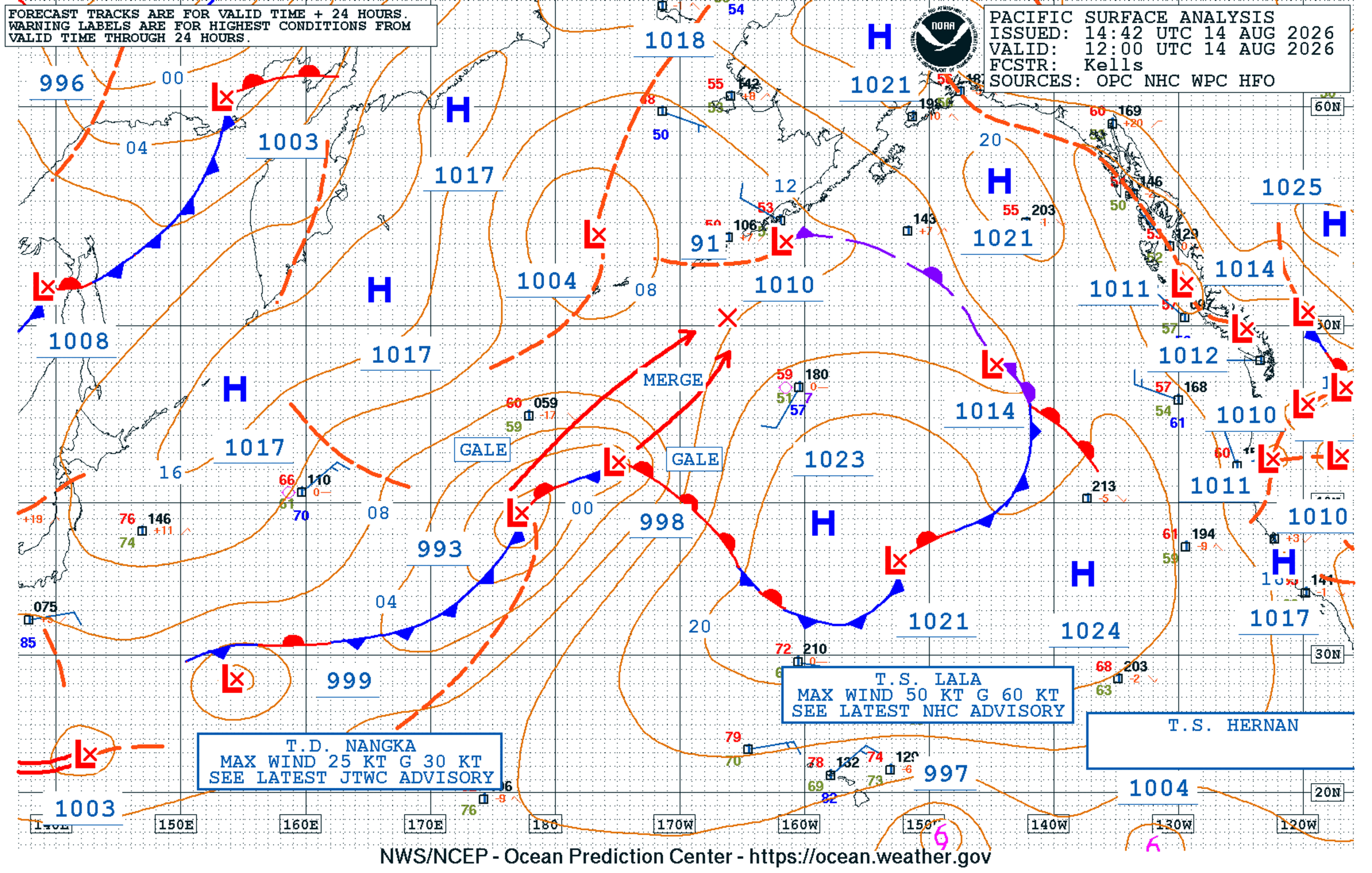 North Pacific Surface Analysis