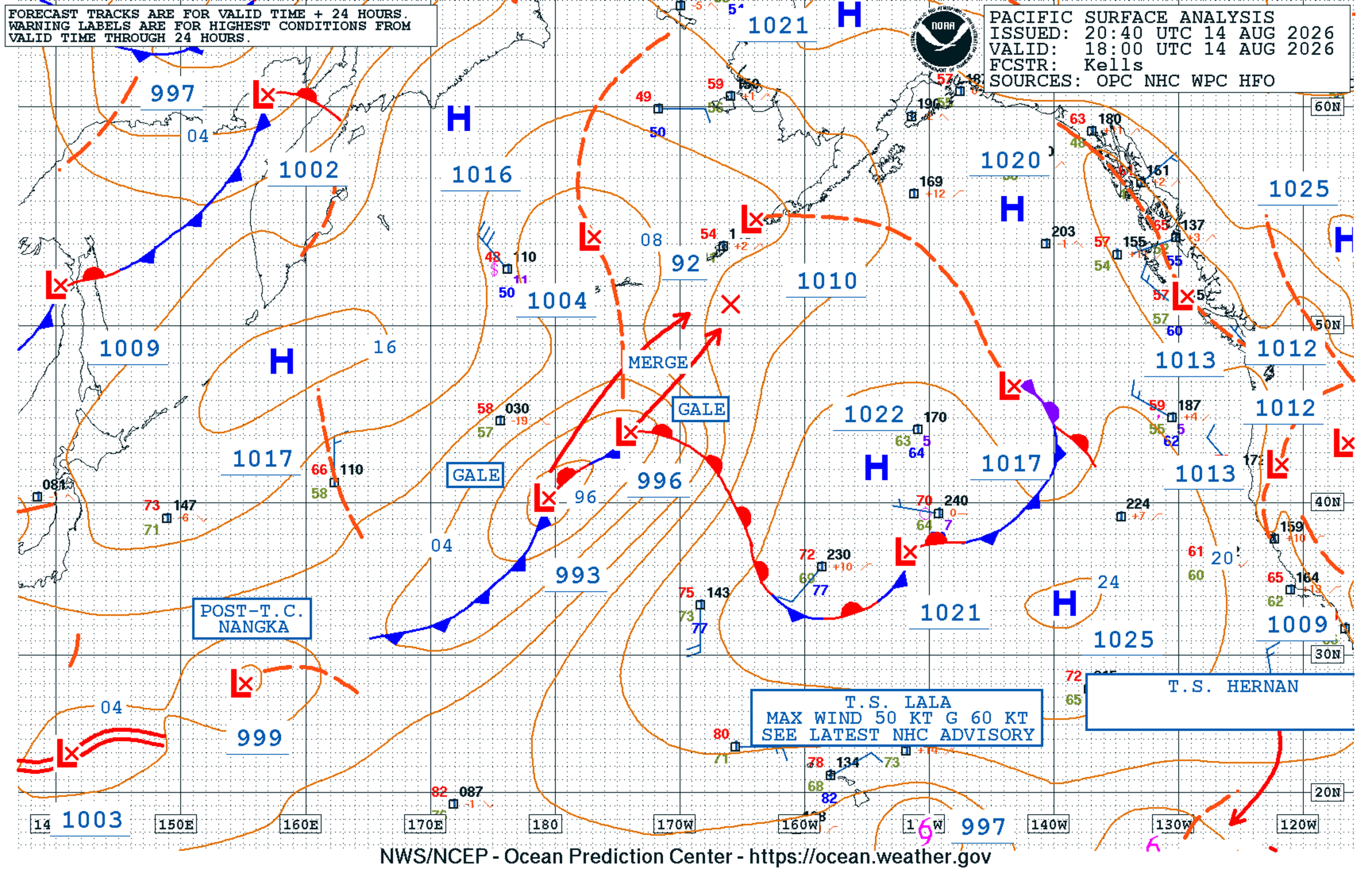 North Pacific Surface Analysis