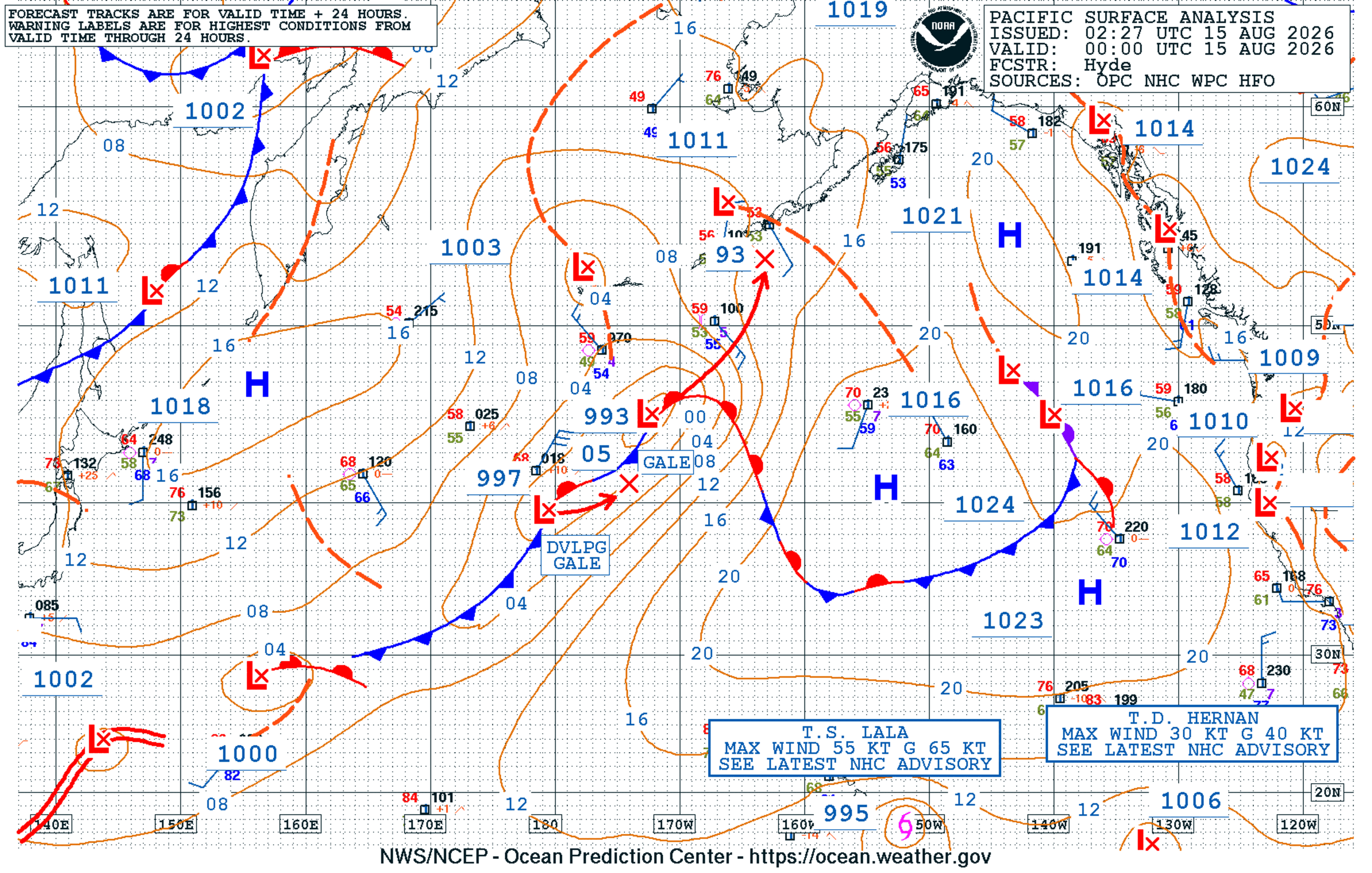 North Pacific Surface Analysis