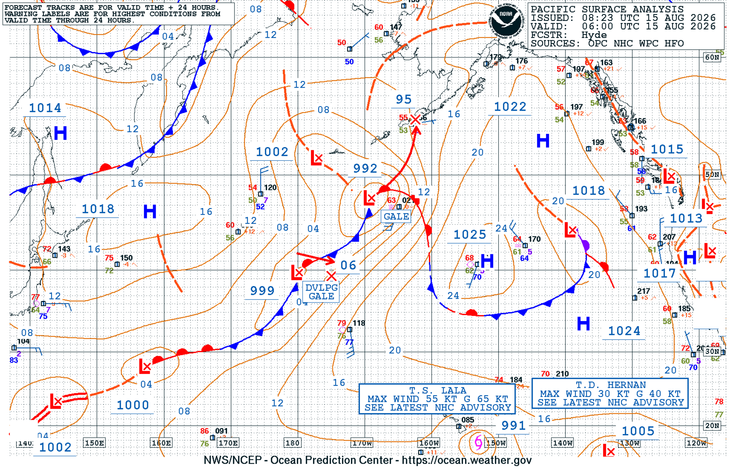 North Pacific Surface Analysis