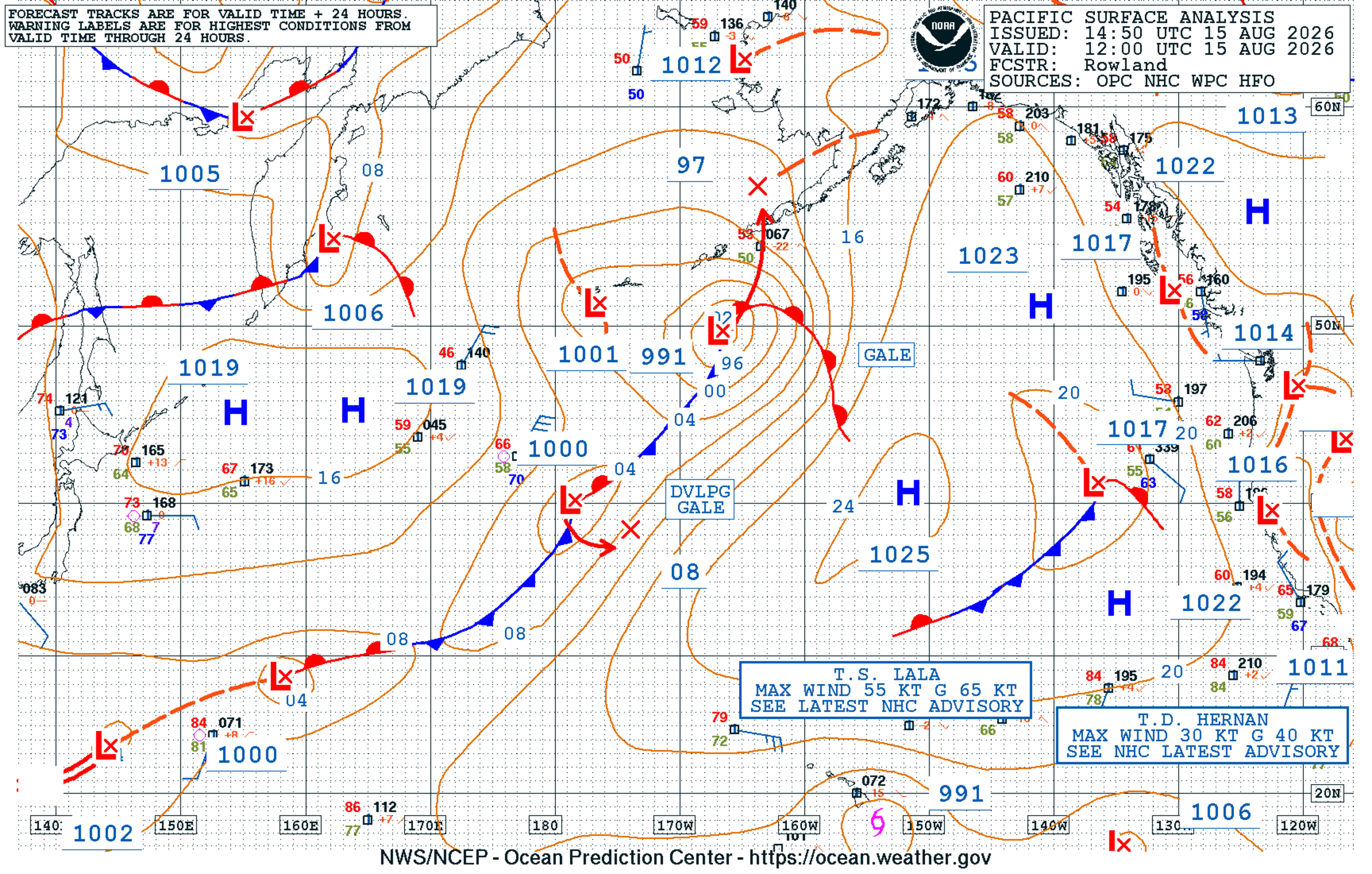 North Pacific Surface Analysis