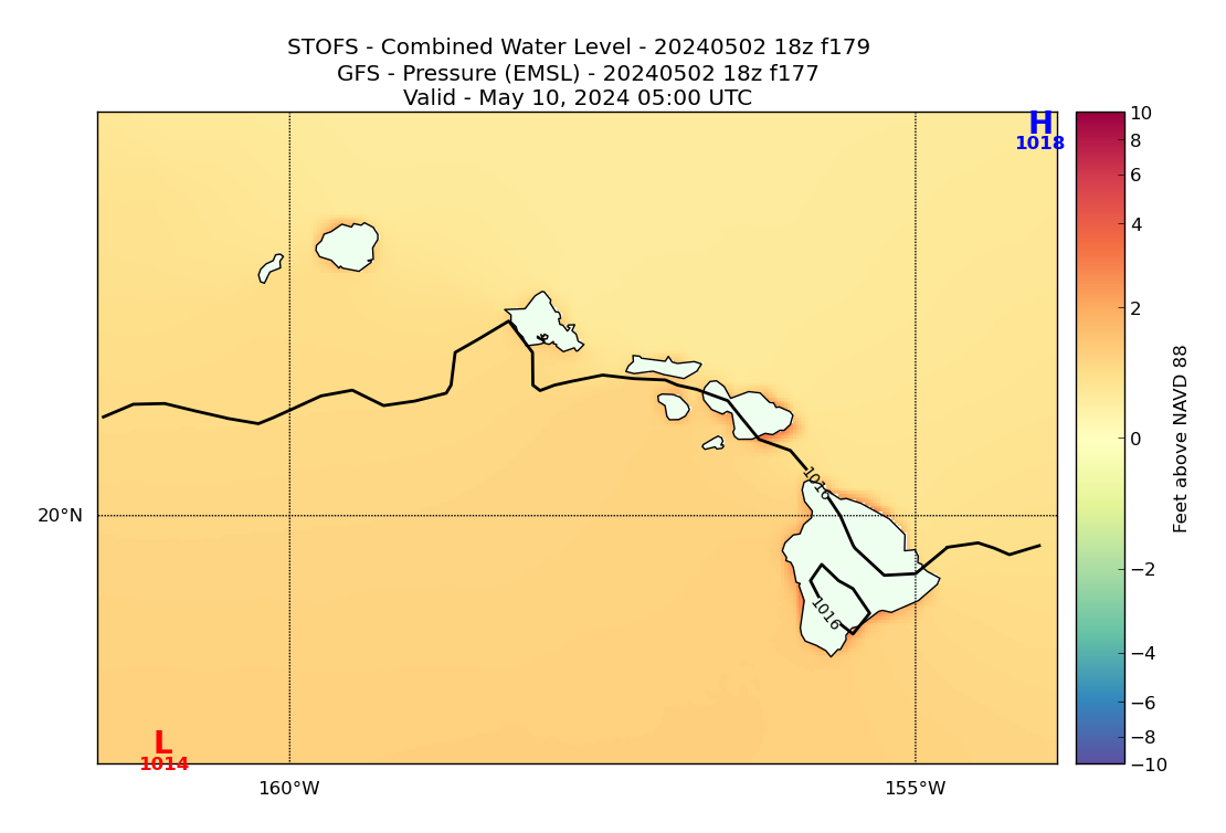 STOFS 179 Hour Total Water Level image (ft)