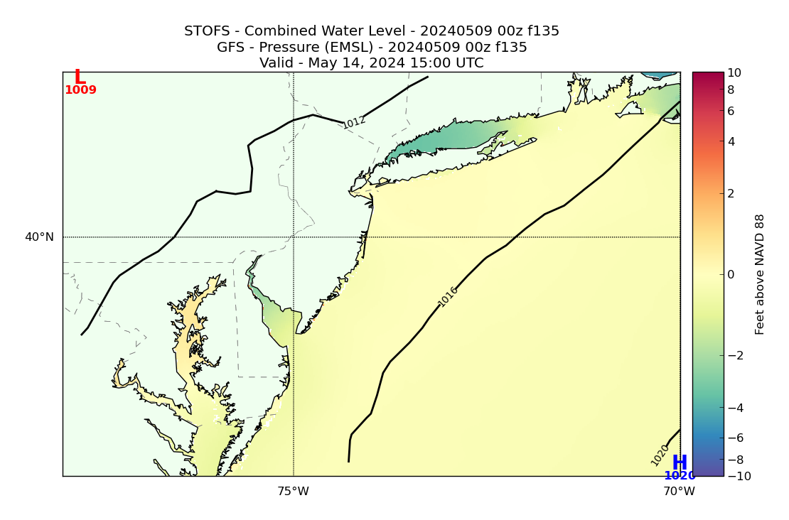 STOFS 135 Hour Total Water Level image (ft)