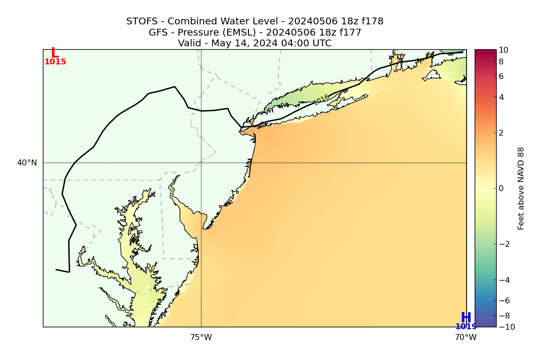 STOFS 178 Hour Total Water Level image (ft)