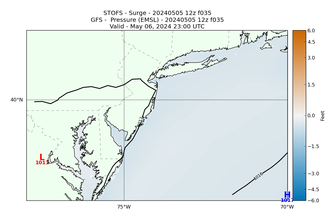 STOFS 35 Hour Storm Surge image (ft)