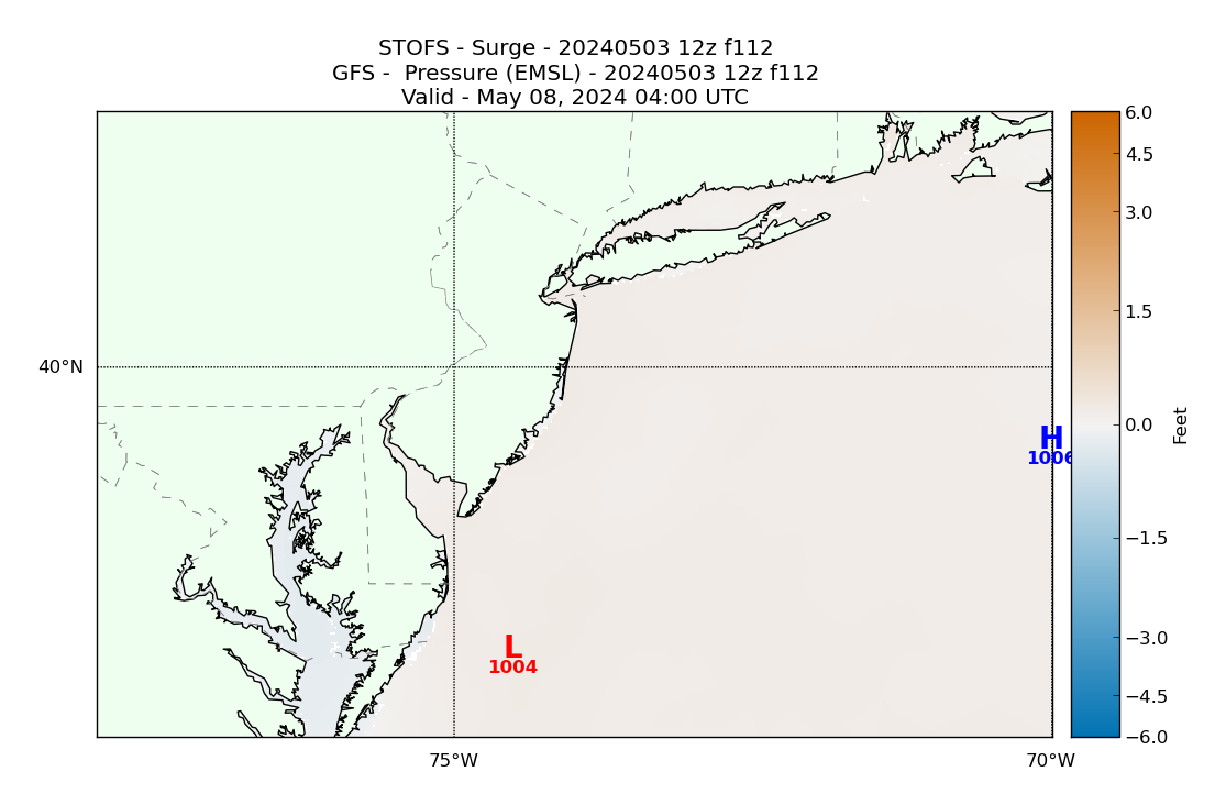 STOFS 112 Hour Storm Surge image (ft)