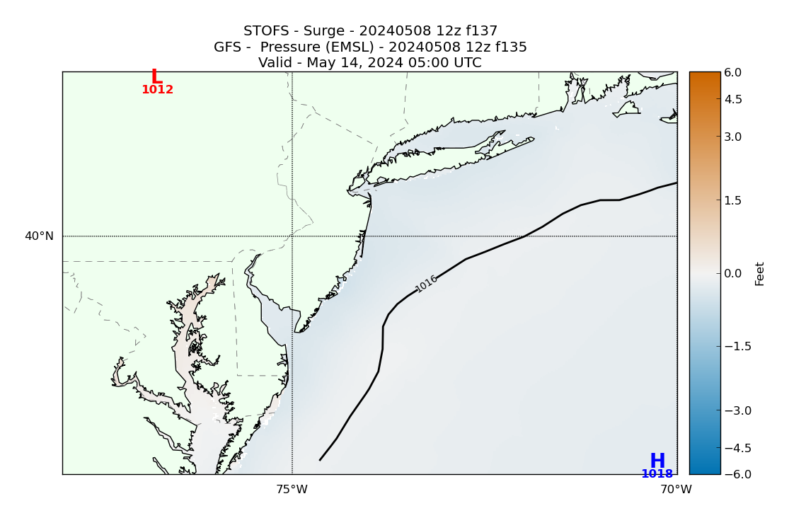 STOFS 137 Hour Storm Surge image (ft)