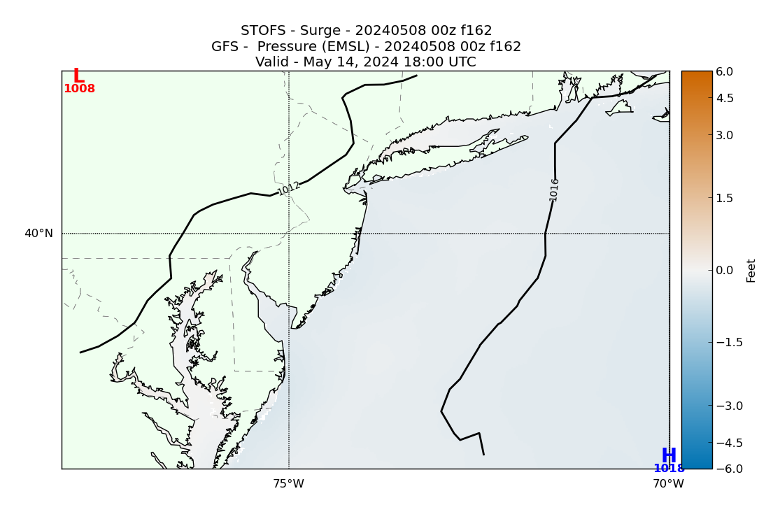 STOFS 162 Hour Storm Surge image (ft)