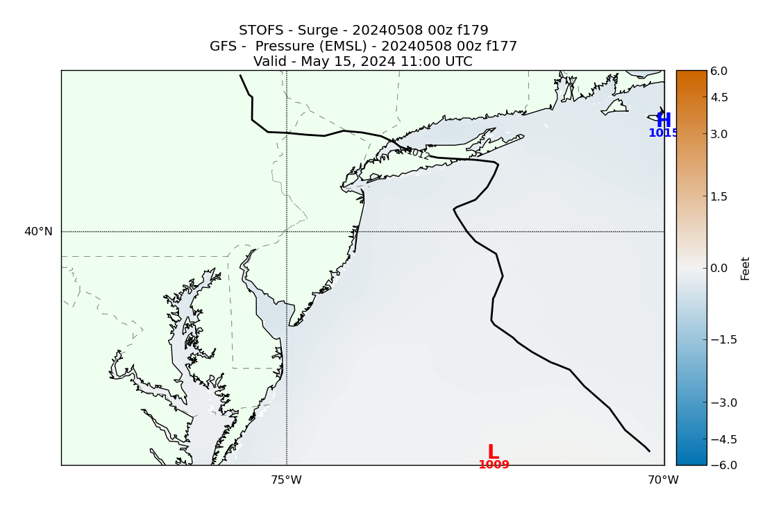 STOFS 179 Hour Storm Surge image (ft)