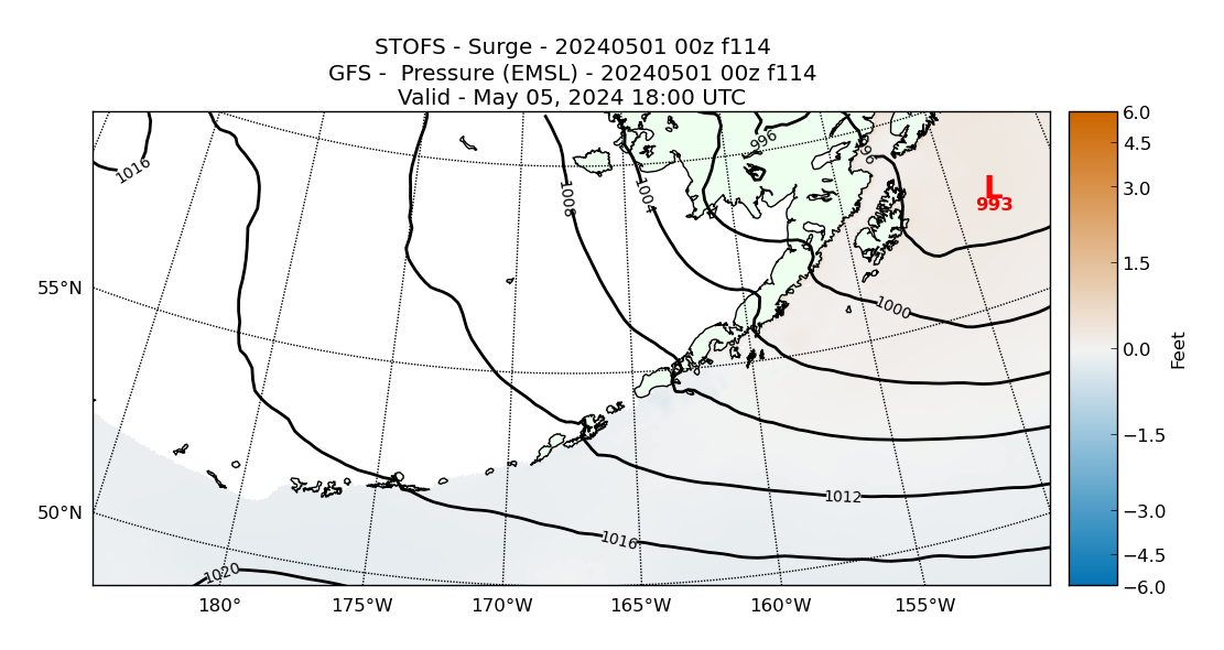 STOFS 114 Hour Storm Surge image (ft)
