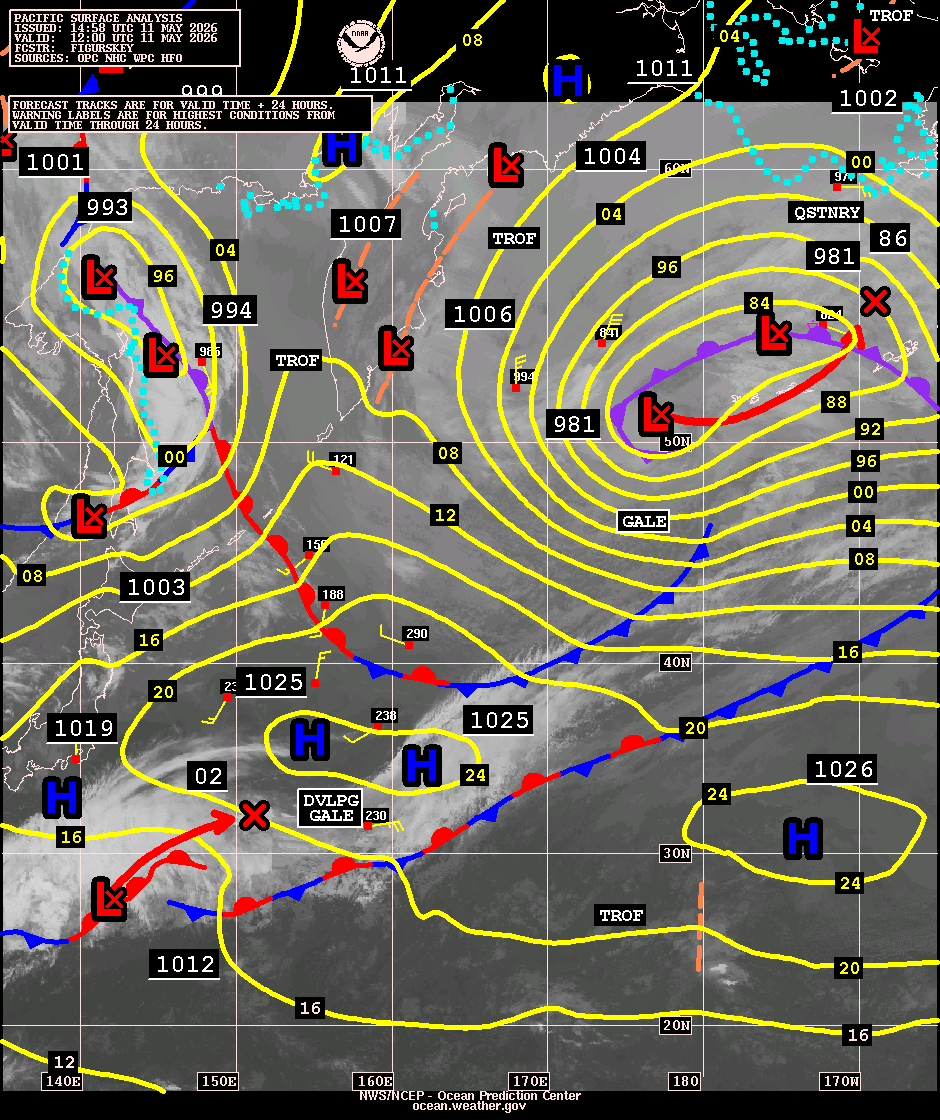 West Pacific Surface Analysis with Satellite Imagery