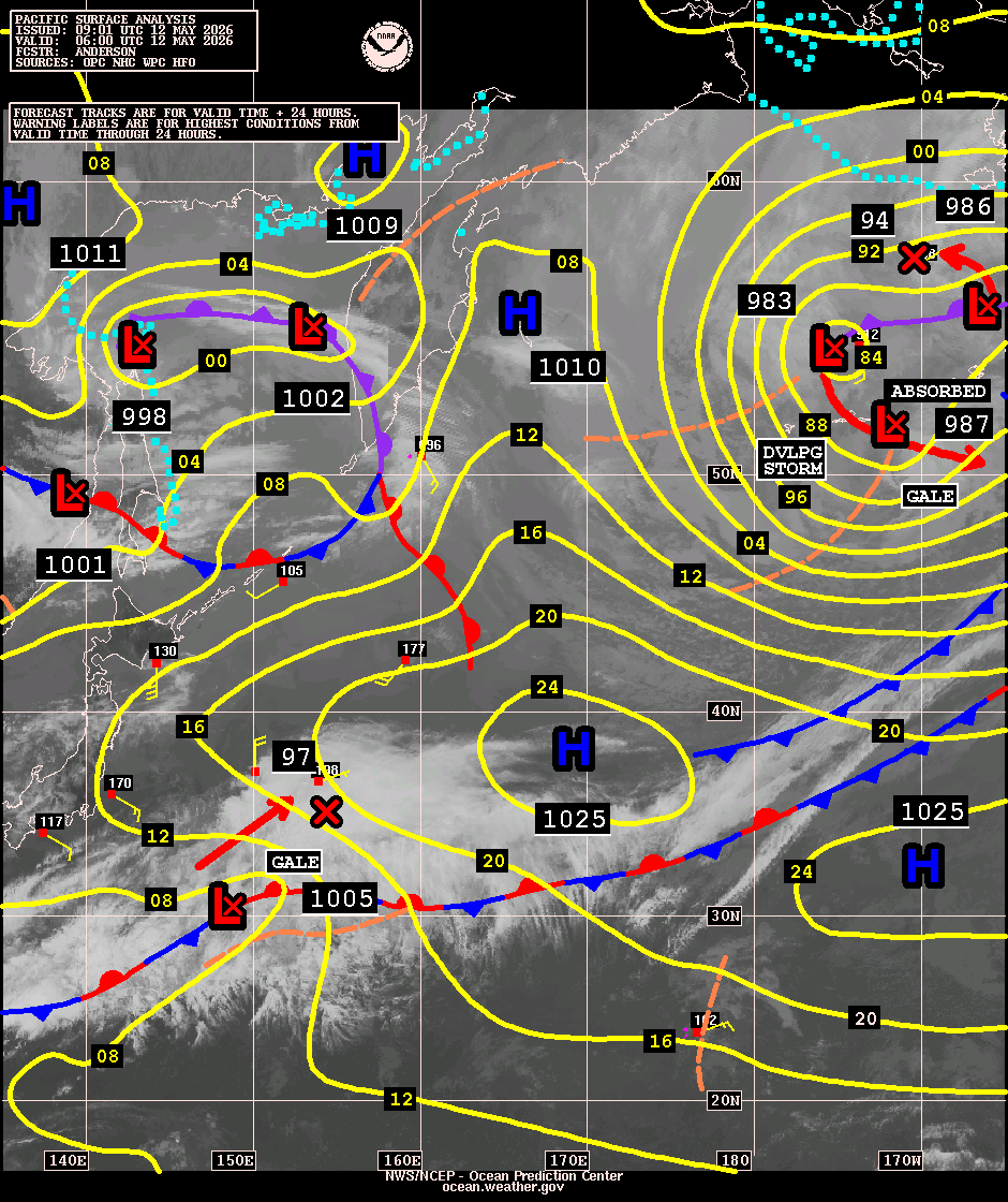 West Pacific Surface Analysis with Satellite Imagery